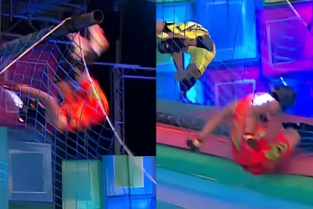 Participante de "EEG" sufre ca�da durante competencia