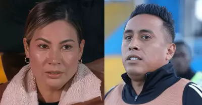 Pamela L�pez llor� tras denuncia de Christian Cueva a su madre