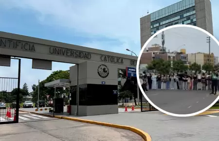 Estudiantes de la PUCP protestan por nueva escala de pensiones