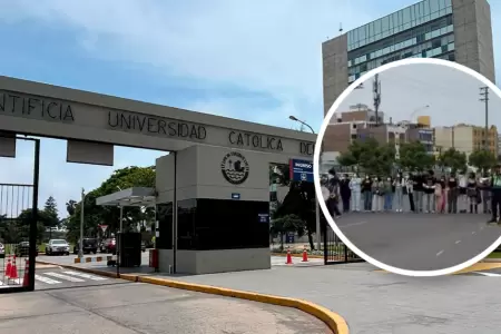 Estudiantes de la PUCP protestan por nueva escala de pensiones