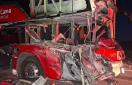 Choque de bus y tr�iler deja dos fallecidas y m�s de 40 pasajeros afectados en la carretera Binacional