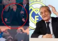 Florentino P�rez discute con aficionados en el Bernab�u antes del duelo contra Oviedo