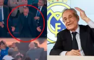 Florentino P�rez discute con aficionados en el Bernab�u antes del duelo contra Oviedo