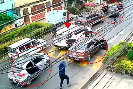 Criminales salieron de los veh�culos y dispararon contra veh�culo.
