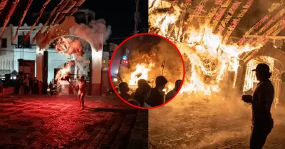 Fiesta patronal acaba en tragedia tras fuerte detonaci�n de tanque de gas