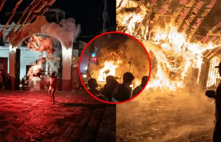 Fiesta patronal acaba en tragedia tras fuerte detonaci�n de tanque de gas