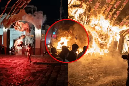 Fiesta patronal acaba en tragedia tras fuerte detonaci�n de tanque de gas