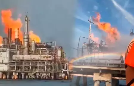 Incendio en planta de gas en Maracaibo.