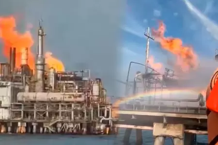 Incendio en planta de gas en Maracaibo.
