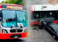 Bus del Corredor Rojo se pasa la luz roja y choca contra otro veh�culo dejando un herido