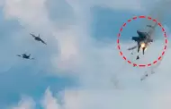 Dos aeronaves militares chocan durante una exhibici�n a�rea: Cuatro pilotos lograron salvarse