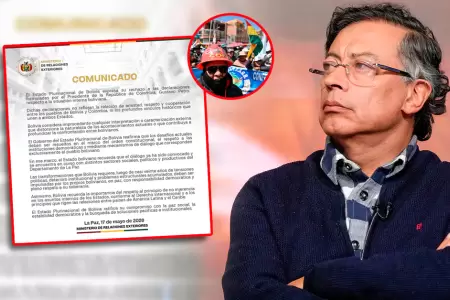 Gobierno boliviano acusa al Petro de "profundizar el enfrentamiento" interno.