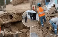 Alarma en VMT: Viviendas quedan en riesgo de colapso por rotura de tuber�a matriz en Nueva Esperanza