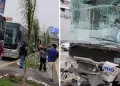 Nuevo accidente en el Metropolitano: Tripe choque se registra cerca a la estaci�n Angamos en la V�a Expresa