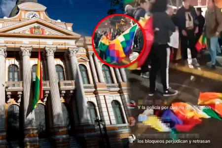 El gobierno boliviano rechaz� la quema del s�mbolo durante manifestaciones.