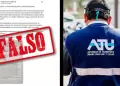 ATU aclara pol�mica foto viral vinculada a presuntas amenazas contra el Metropolitano