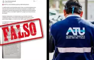 ATU aclara polémica foto viral vinculada a presuntas amenazas contra el Metropolitano