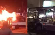 SJL: Bus del Corredor Morado se incendia en Av. Wiesse y queda reducido a cenizas