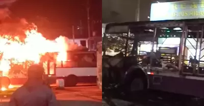 Llamas se habr�an originado por una falla mec�nica.