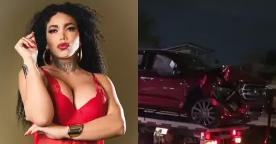 Influencer Paolita Suarez sufre accidente automovil�stico