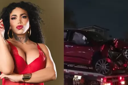 Influencer Paolita Suarez sufre accidente automovil�stico