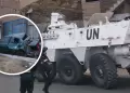 Veh�culo blindado de la ONU choc� en Chorrillos: se estrell� contra autos y derrib� postes de luz
