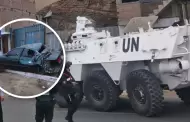 Veh�culo blindado de la ONU choc� en Chorrillos: se estrell� contra autos y derrib� postes de luz