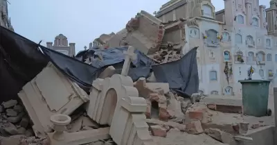 Cementerio afectado por sismo