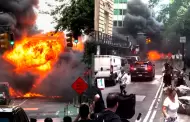 Pánico en Nueva York: Vehículo explota cerca del toro de Wall Street en pleno distrito financiero