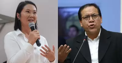 Keiko Fujimori brinda opini�n sobre encuesta con Roberto S�nchez