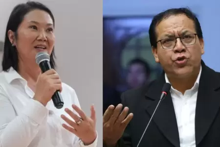 Keiko Fujimori brinda opini�n sobre encuesta con Roberto S�nchez