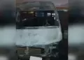 Ventanilla: Presuntos extorsionadores queman combi a d�as de desvincularse de empresa amenazada
