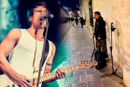 El cantante apoy� a m�sico callejero.