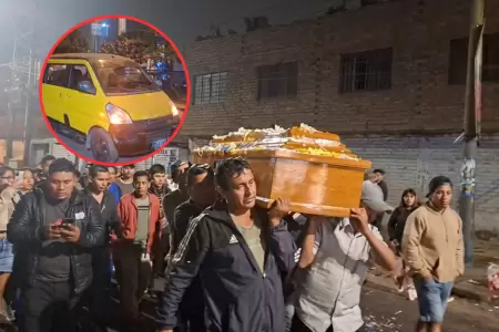 Familia y compa�eros se despiden de chofer asesinado en SJL