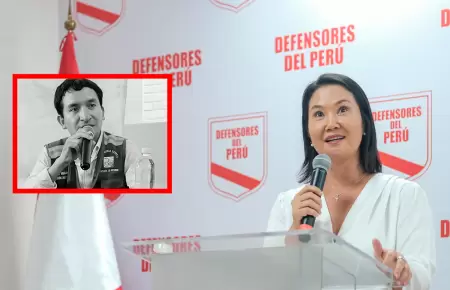 Keiko Fujimori lamenta asesinato del alcalde de Veintis�is de Octubre.