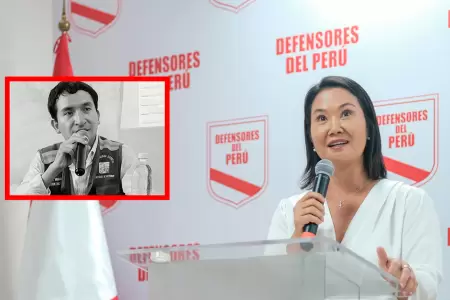 Keiko Fujimori lamenta asesinato del alcalde de Veintis�is de Octubre.