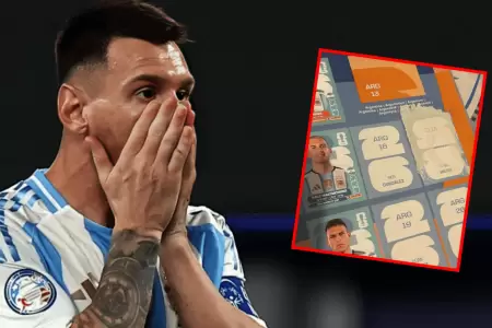Le roban la figurita de Messi a ni�o en colegio
