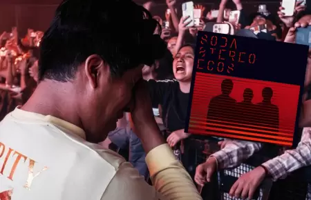 Agente de seguridad rompe en llanto en concierto de Soda Stereo