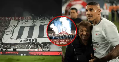 Paolo Guerrero celebr� su primer t�tulo con Alianza Lima