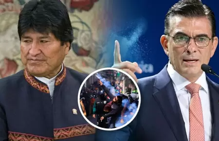 El exmandatario exige la salida de Paz.
