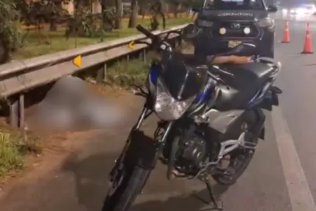 Motociclista muere en accidente de tr�nsito en la Panamericana Sur
