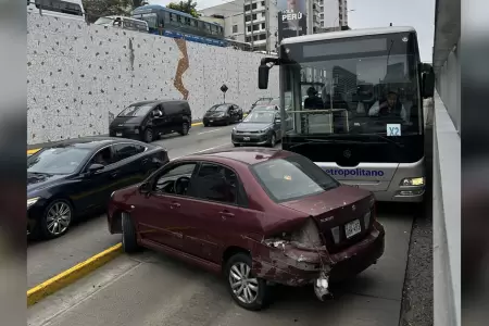 Nuevo accidente en el Metropolitano se registr� en Miraflores.