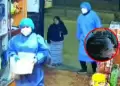 Cajamarca: Pareja de delincuentes disfrazados de trabajadores m�dicos asaltan farmacia y dejan a due�a amordazada