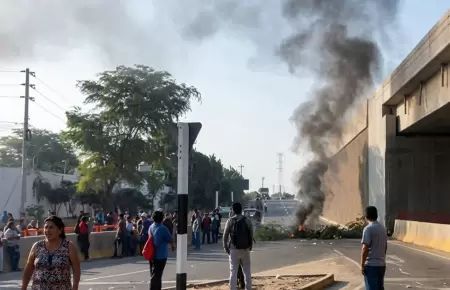 Protesta de productores arroceros en Piura