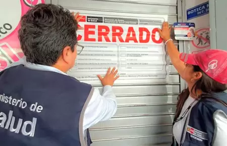 Cierran temporalmente 20 boticas y detienen a cuatro personas durante operativos