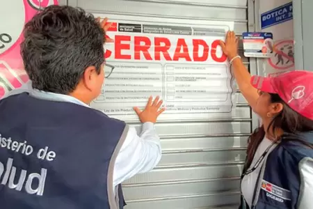Cierran temporalmente 20 boticas y detienen a cuatro personas durante operativos