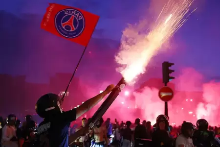 M�s de 300 detenidos en Par�s tras victoria del PSG en la Champions League.