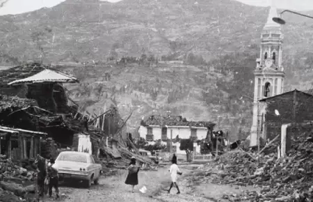 Terremoto en Yungay.