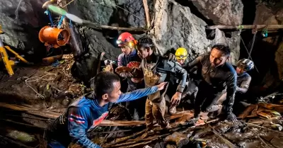 Cinco mineros fueron rescatados.