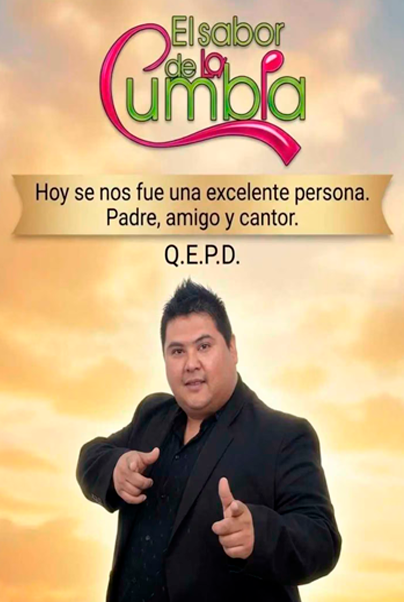 Muri� El�as Morel, vocalista de 'El sabor de la cumbia'.